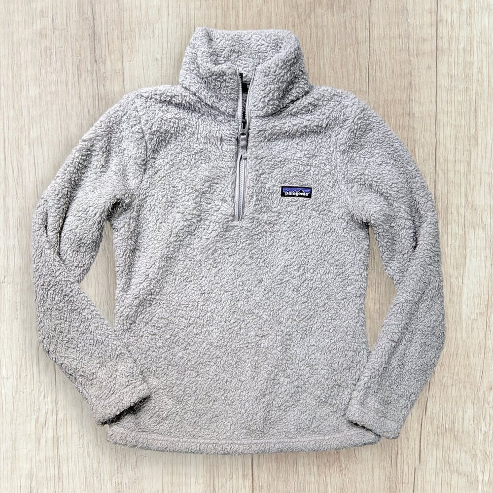 Patagonia Women’s Los Gatos Fleece 1/4 Quarter Zip Pullover Light Gray Size XS